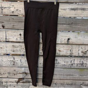 Mopas Brown Fleece-Lined Leggings One Size
